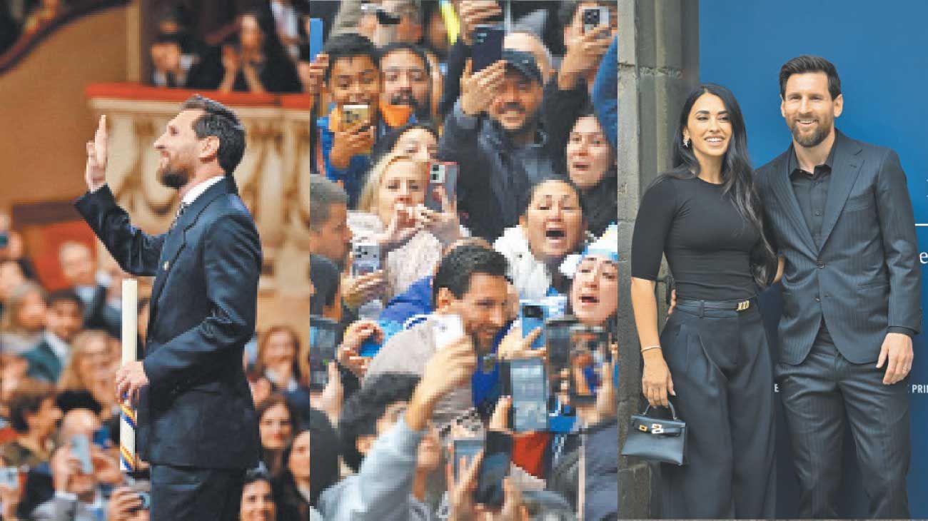 Messi en Oviedo: premio y euforia popular
