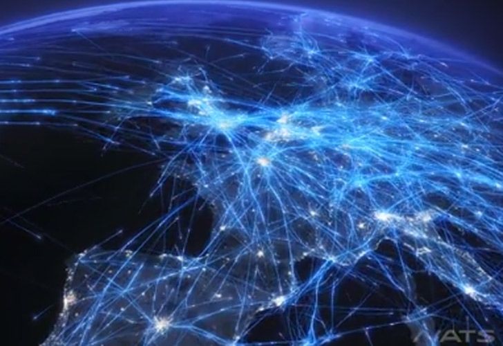 Impactantes imágenes del tráfico aéreo europeo