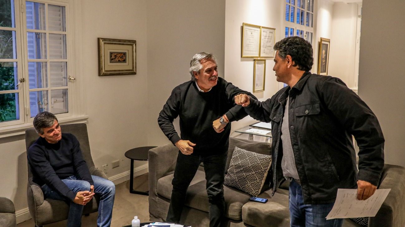Alberto Fernández codo a codo con los intendentes del Conurbano