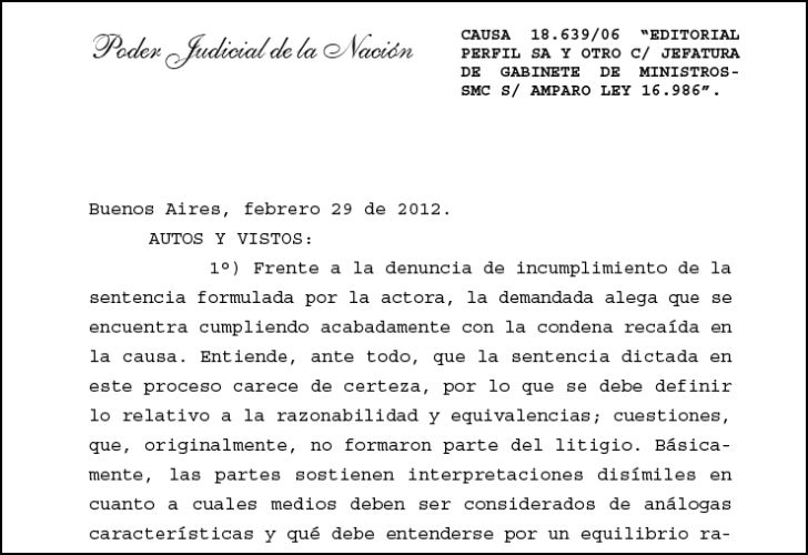 Las claves del fallo que multó al Estado por no pautar en Perfil