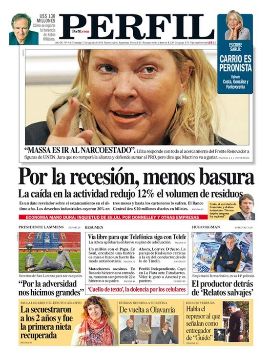 Por la recesión, menos basura