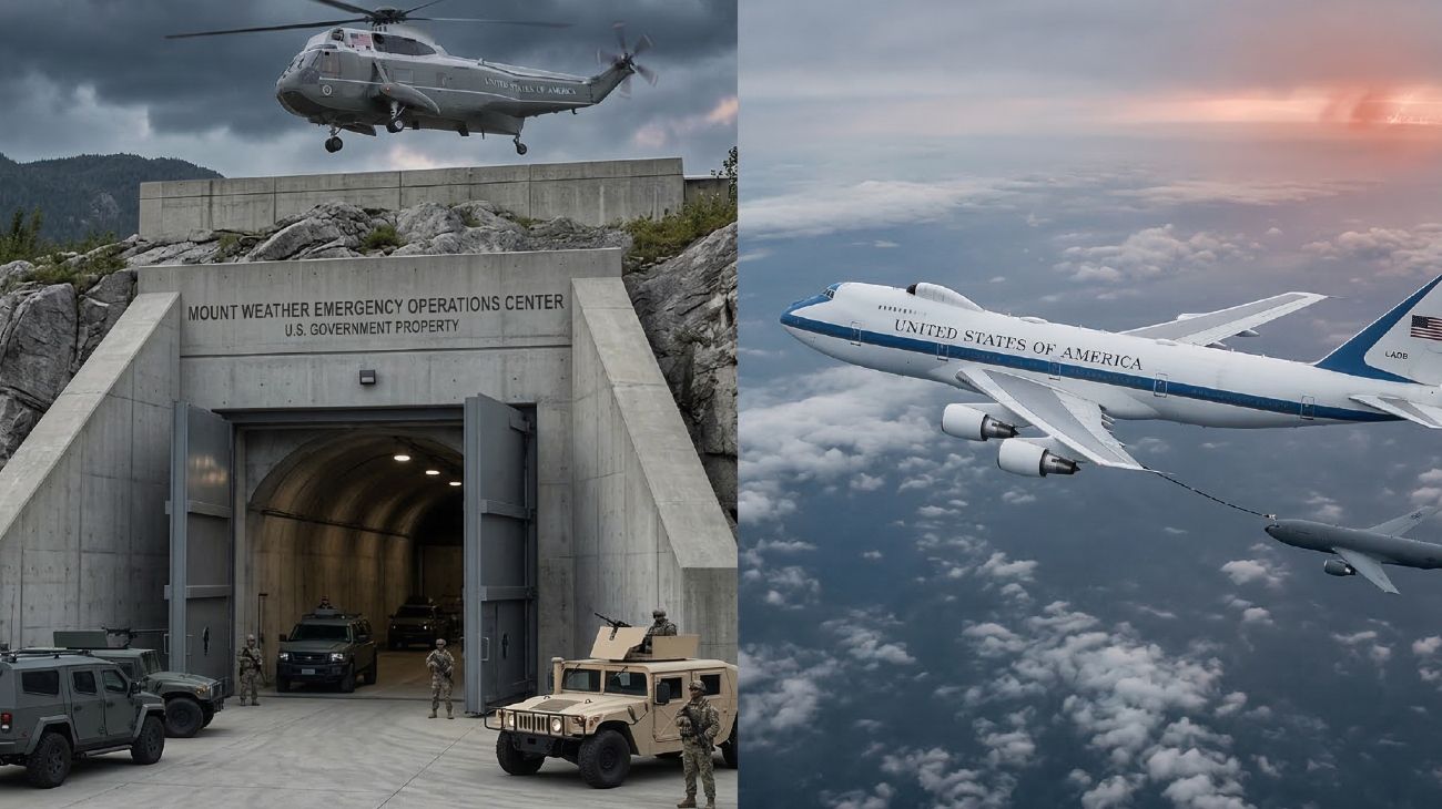 Búnkeres subterráneos y aviones blindados: el plan para salvar a Trump en caso de guerra nuclear