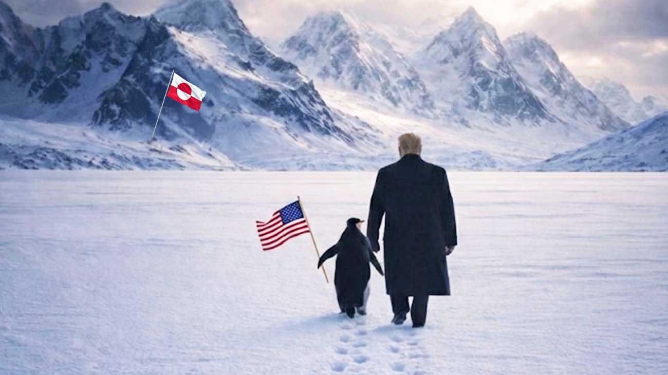 Trump y el pingüino del norte, viralizado en las redes