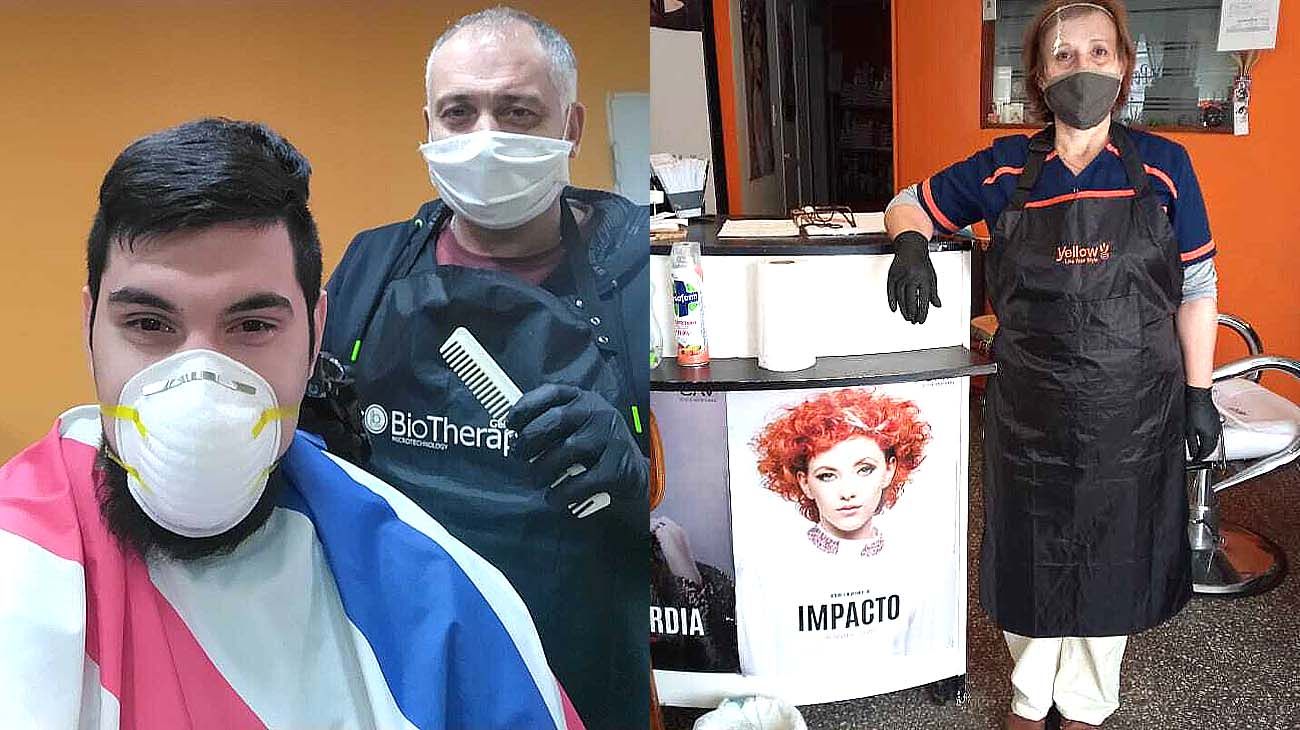 Tijeras esterilizadas: cómo es el regreso de los peluqueros en cuarentena
