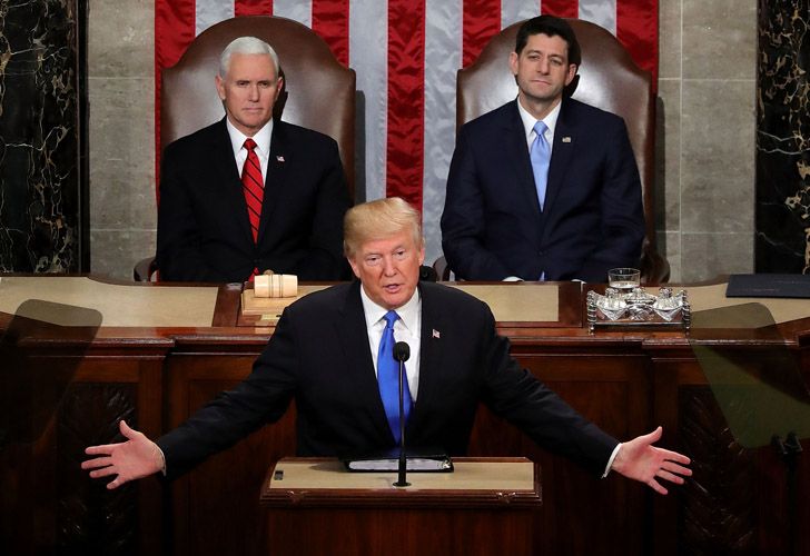 Trump y un discurso largo, aburrido y predecible