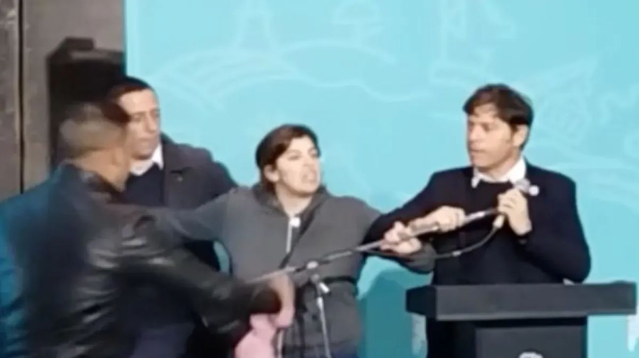 Incidente de seguridad en un acto de Axel Kicillof
