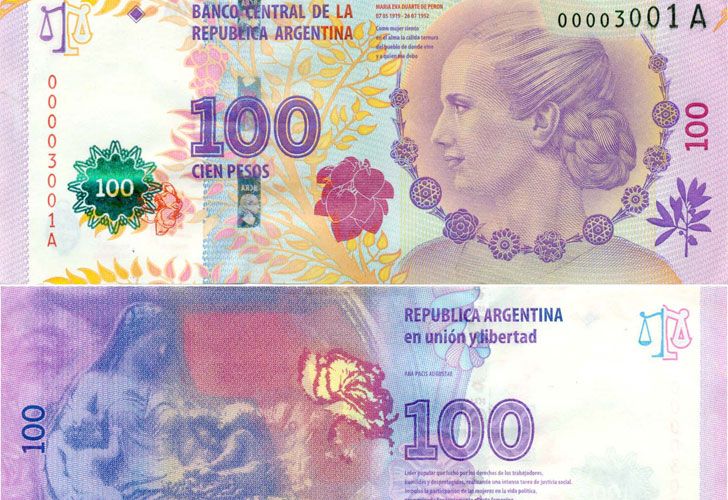 Salió el billete de Evita