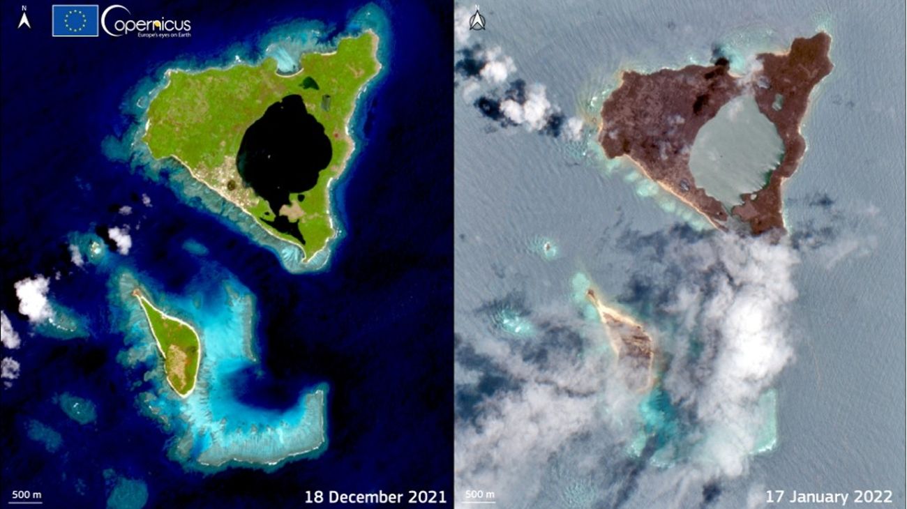Imágenes después del horror: Tonga tras la devastación del Tsunami provocado por un volcán