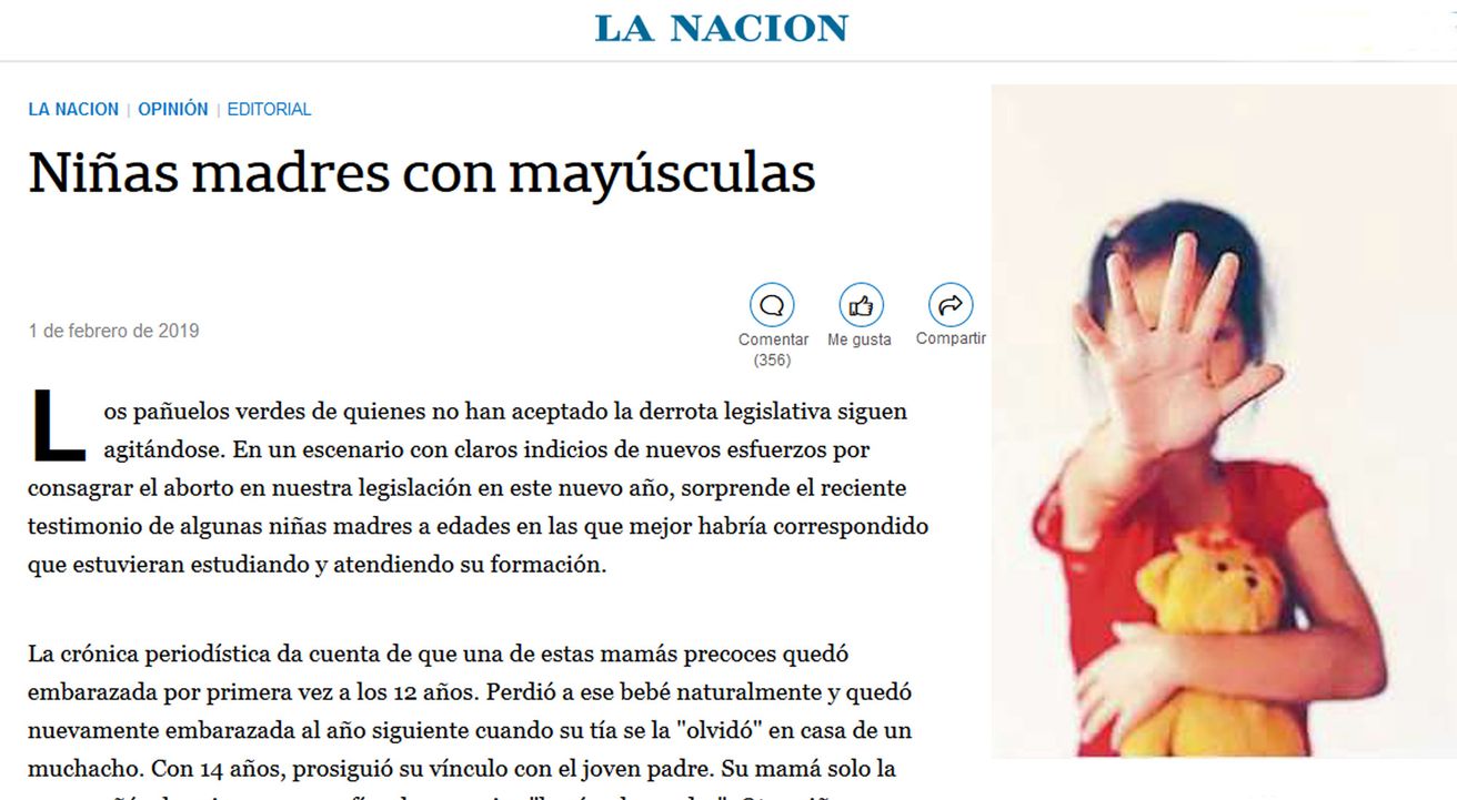Polémica por el editorial de La Nación sobre el embarazo adolescente que hizo estallar las redes