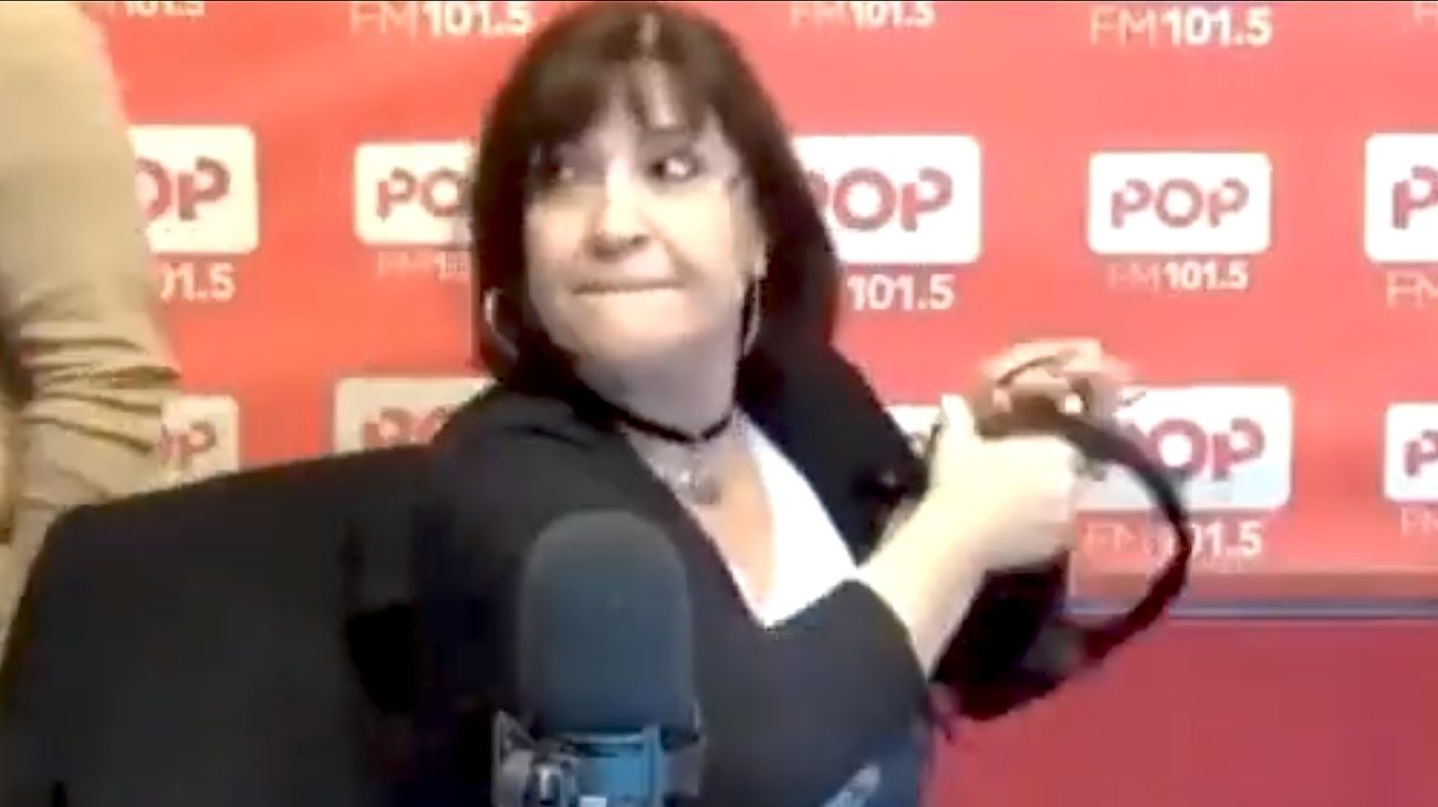 La Negra Vernaci estalló de furia al aire, revoleó auriculares y en las redes no la perdonaron