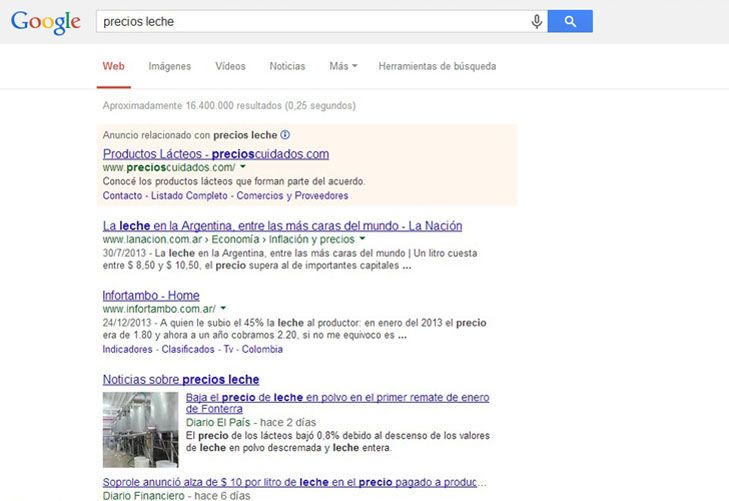 El Gobierno acude a Google para publicitar el acuerdo de precios