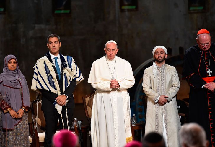 Francisco celebró una misa interreligiosa en homenaje a las víctimas del 11-S