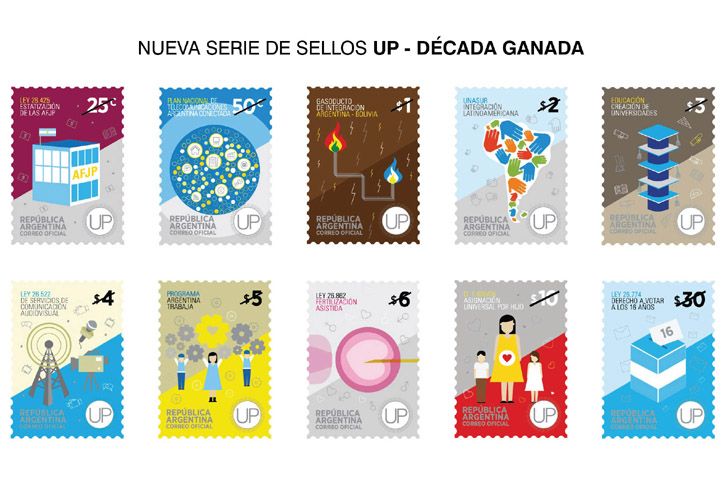 Polémica por las estampillas de la década ganada