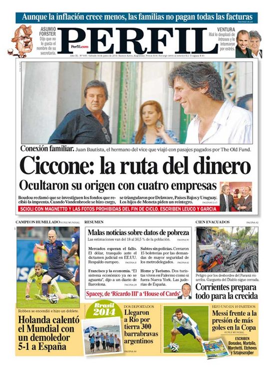 Ciccone: la ruta del dinero