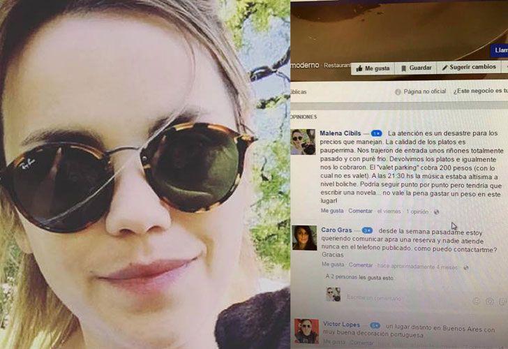 Calificó mal a un restaurante en Facebook y el dueño la insultó