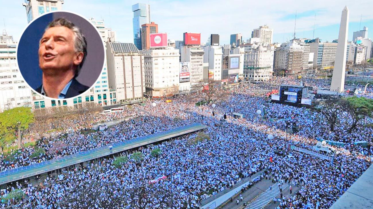 "Se da vuelta", arengó Macri en su acto más multitudinario