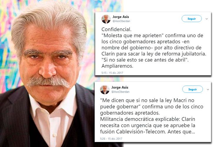 El misterioso tuit de Asís que involucra a Clarín con el Gobierno