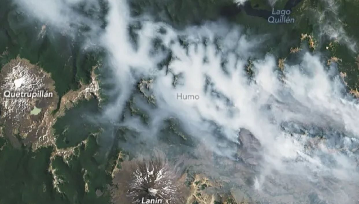 Neuquén: así se ven los incendios desde el Espacio, según la NASA1