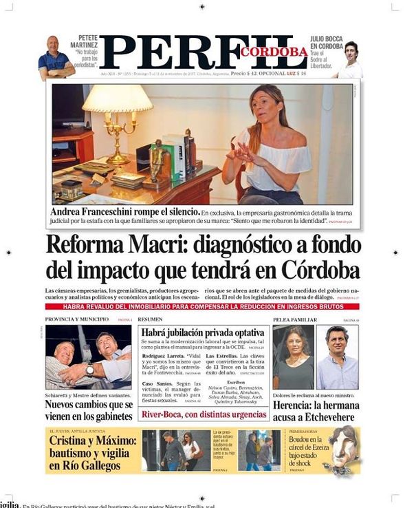 Perfil Córdoba, los temas de hoy