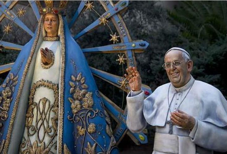 Retiraron la estatua del papa Francisco