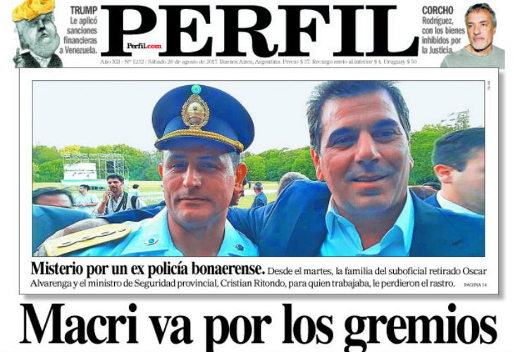 La tapa del Diario Perfil de este sábado