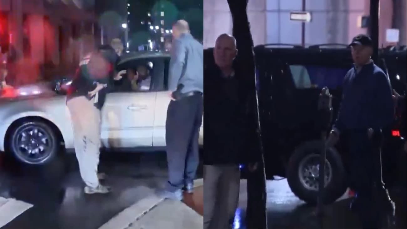 Video: un conductor borracho chocó contra un auto de la seguridad de Biden