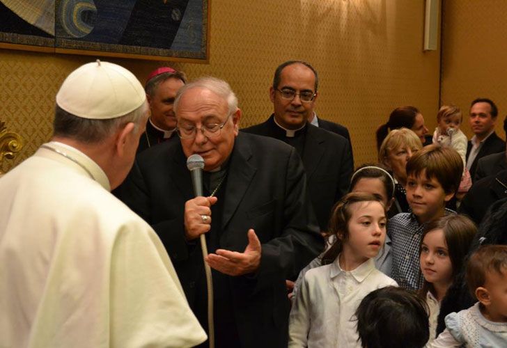 Reunión bien criolla del papa Francisco