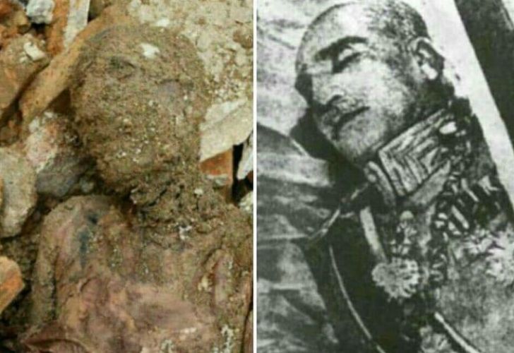 La momia del penúltimo emperador de Irán hallada entre escombros