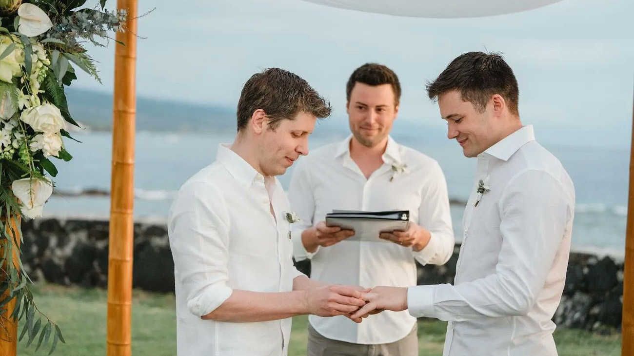 Los detalles del casamiento "secreto" de Sam Altman, creador de ChatGPT, con su novio