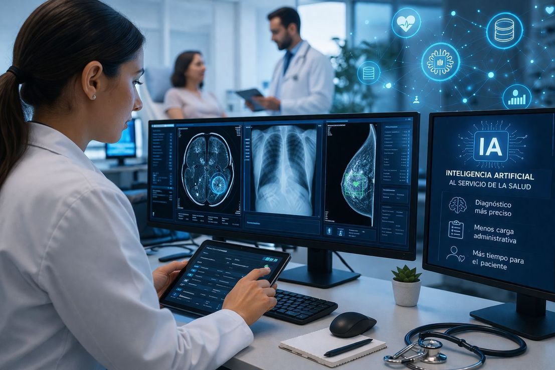 Inteligencia artificial en salud: cómo impacta en diagnósticos, gestión médica y atención al paciente