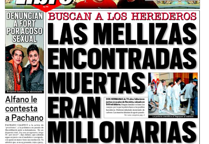 Las mellizas encontradas muertas en Recoleta eran millonarias