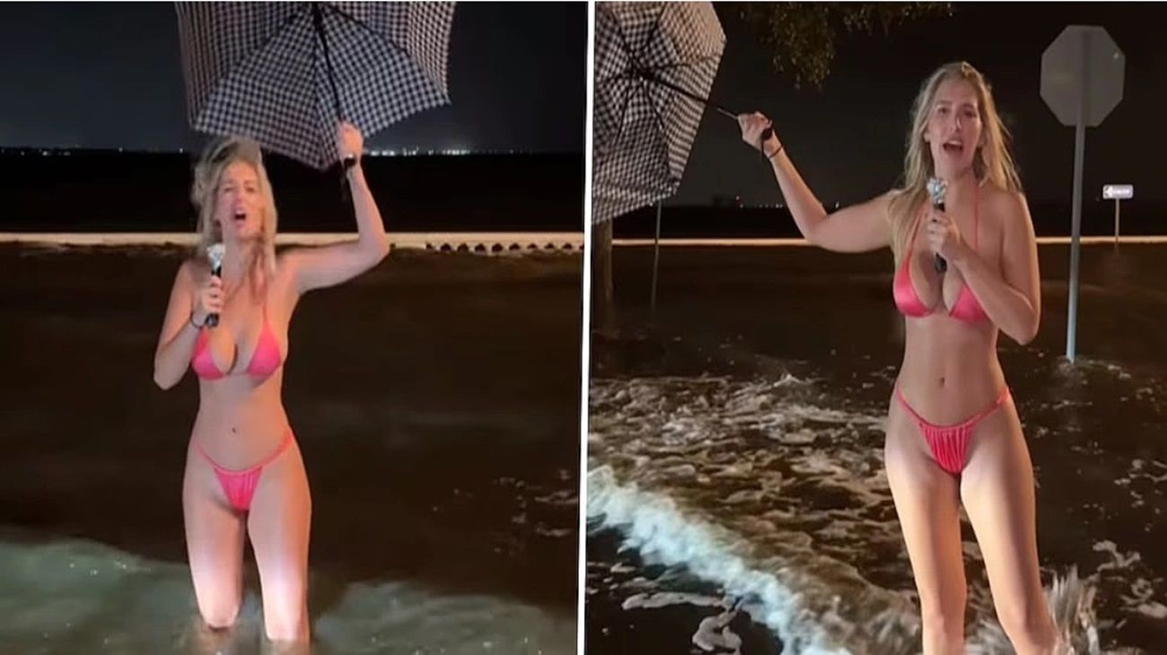 Una modelo de OnlyFans desató la polémica tras bromear sobre el huracán Helene a través de un video