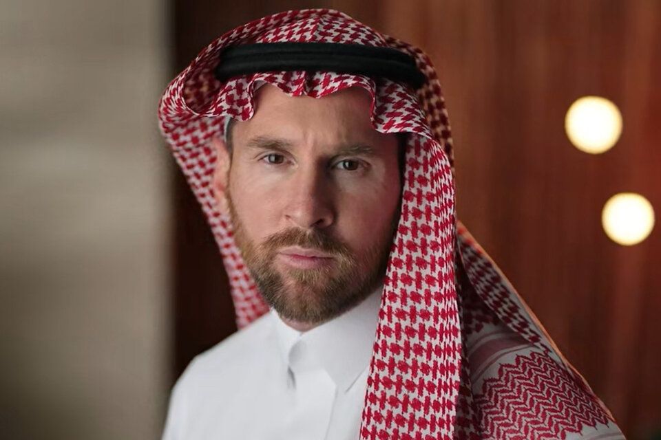 Lionel Messi posó como modelo para una marca de ropa de Arabia Saudita