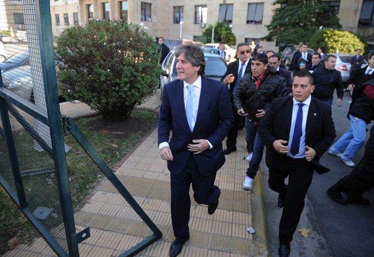 Así llegaba Amado Boudou a los tribunales federales de Comodoro Py