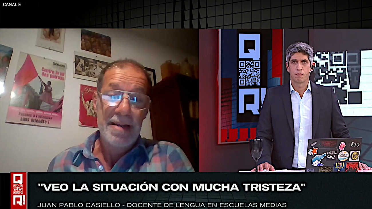 La advertencia de Juan Pablo Cascielo en "QR!": "Las escuelas son cajas de resonancia de lo que ocurre en la sociedad"