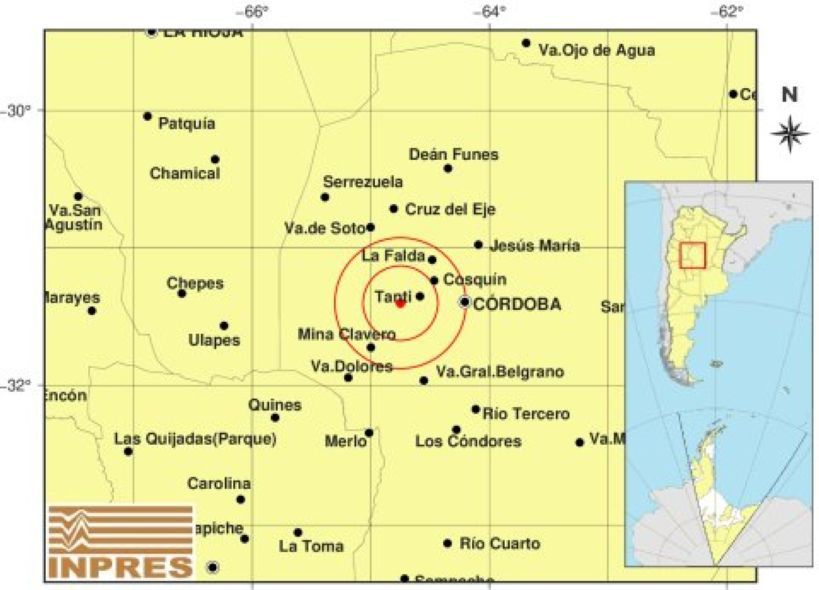 Temblor sacudió a Córdoba y se sintió en distintos puntos de la provincia