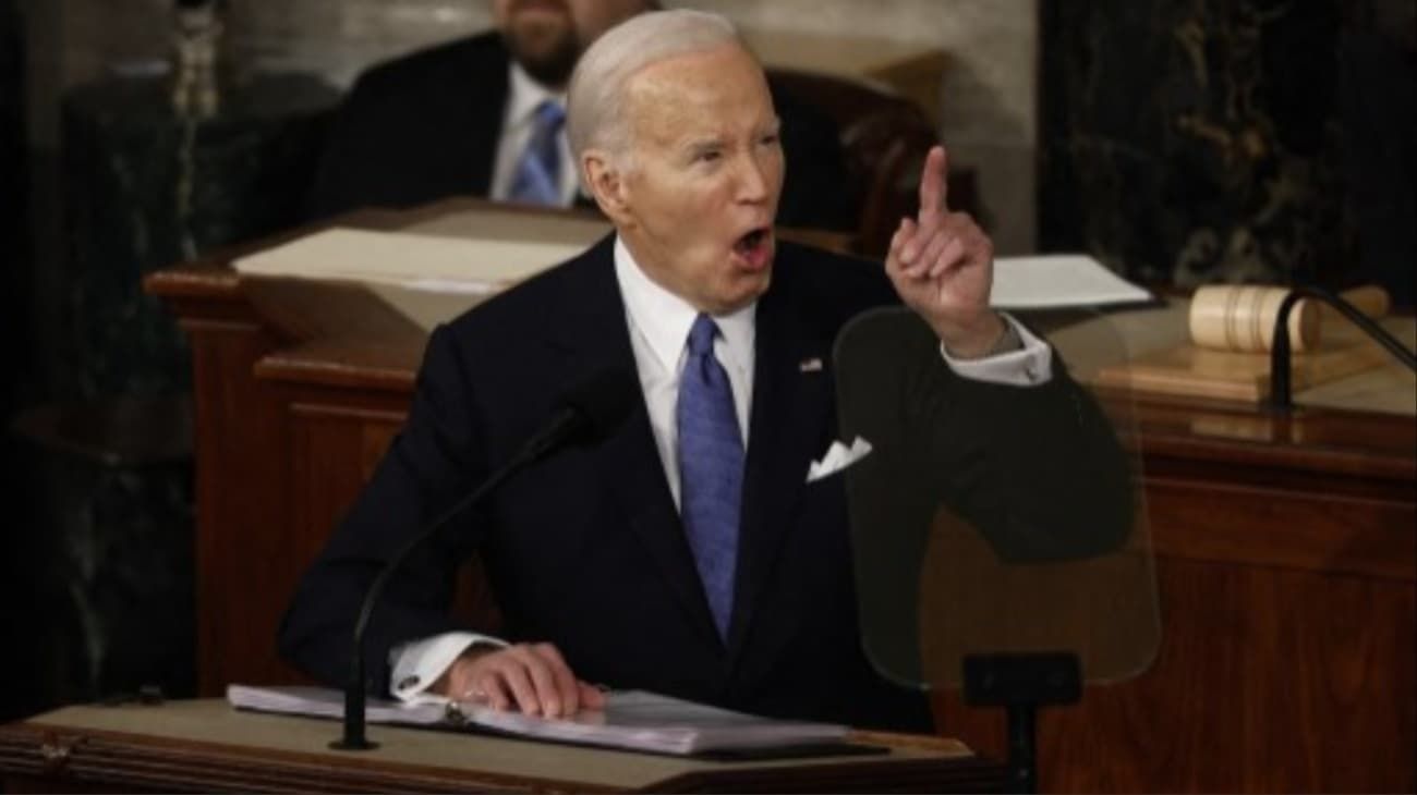En modo campaña, Biden apuntó contra Trump en su discurso ante el Congreso