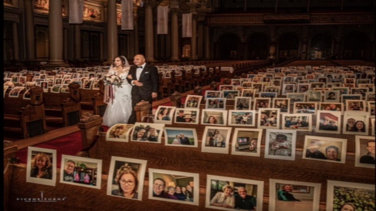 En Estados Unidos una pareja desafió el Coronavirus y tuvo su 'boda fantasma'