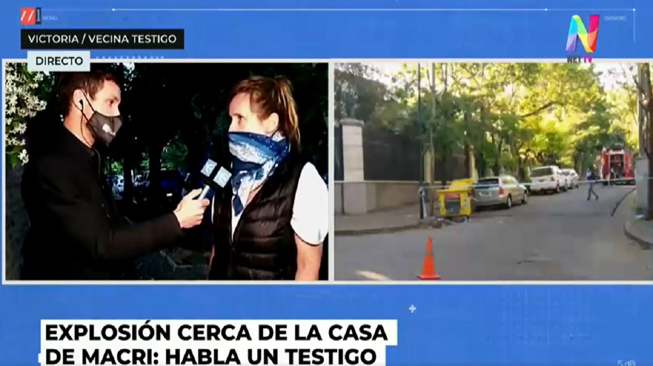 Incidente a metros de la casa de Mauricio Macri: "Fueron dos las explosiones"