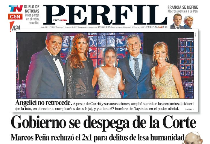 Portada del domingo de Diario PERFIL