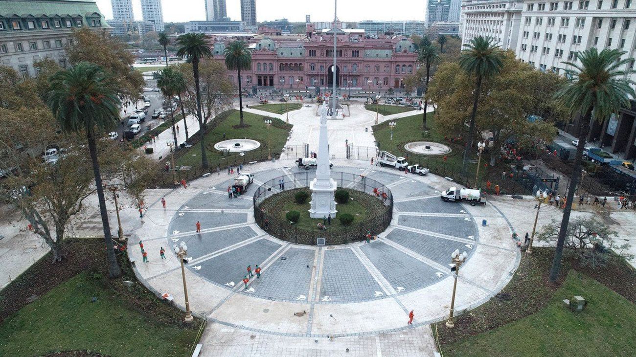 Así quedó la Plaza de Mayo tras las obras de refacción que duraron 6 meses