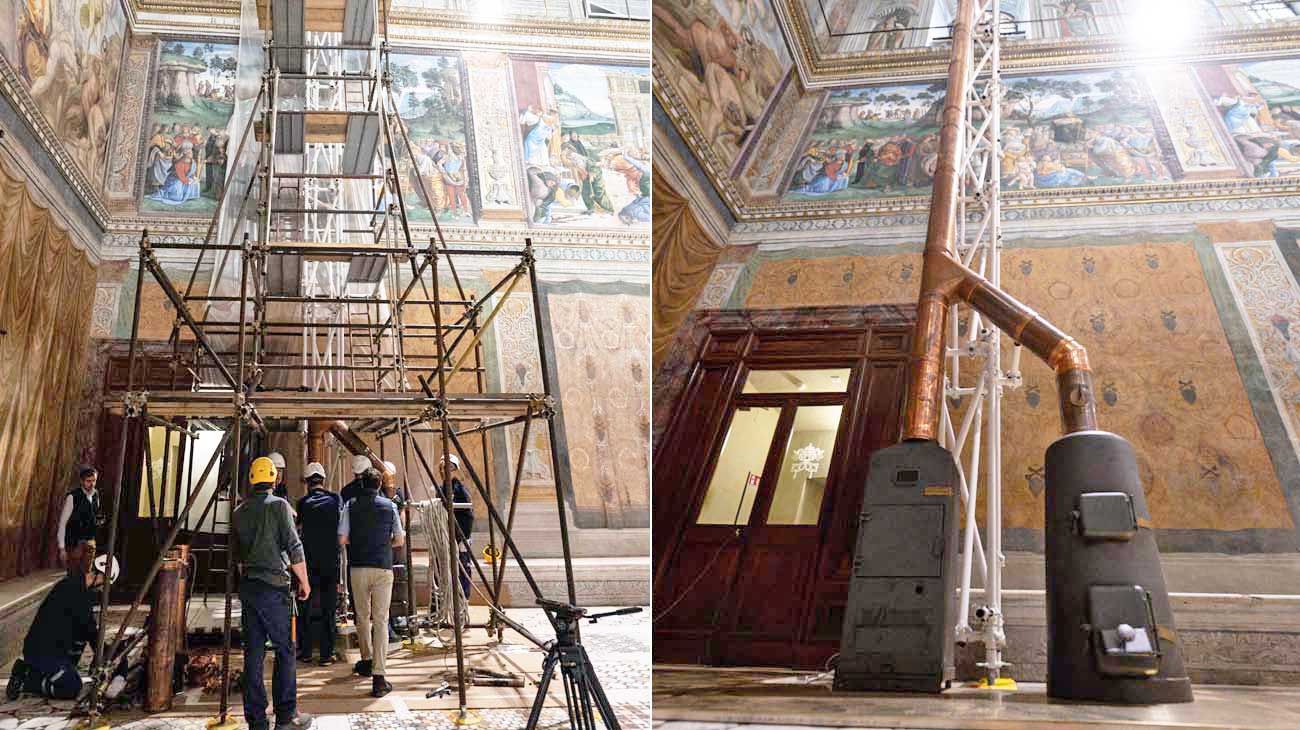 Las reglas para técnicos y obreros en la Capilla Sixtina