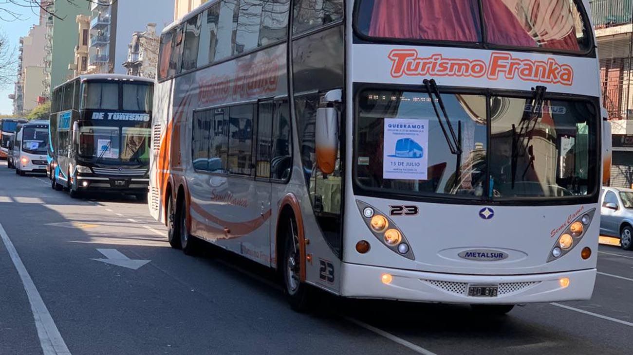 Tras las quejas del sector, se habilitó la circulación de los micros de turismo