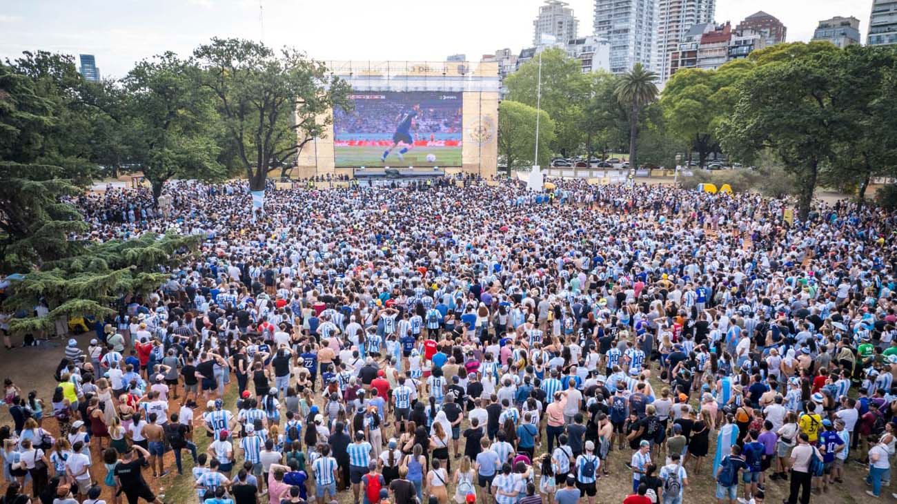Habrá tres fan fest en CABA para ver el partido de Argentina