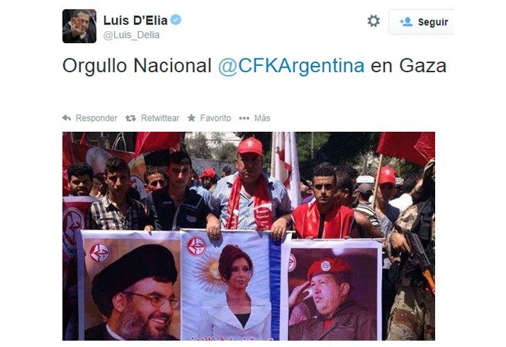 Para D'Elía es un "orgullo" que Cristina aparezca con el líder de Hezbollah